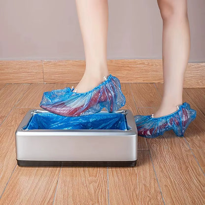 Automatic Shoe Cover Dispenser Hand-Free Shoe Covers Machine Portable ABS Anti-Slip Base Overshoes Machine for Home Office